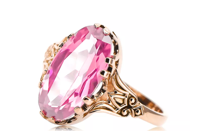 Ring Amethyst Original Vintage 14K Rose Gold Vintage craft vrc058r
